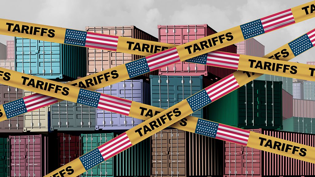 American tariffs and US government taxation or punative tariff trade war policy or duties imposed on imports and exports by a government on imported or exported goods as Protectionism.