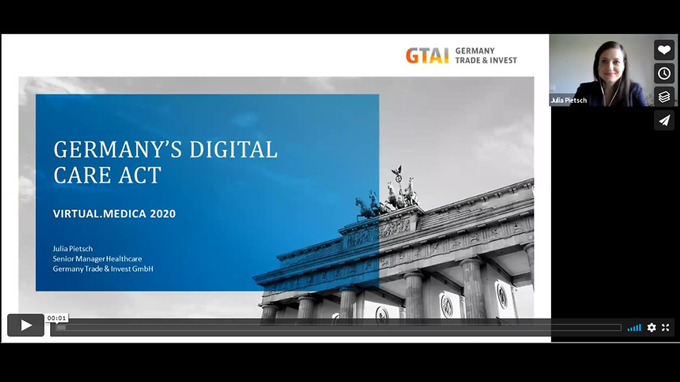 Webinar Stream: Germany's Digital Care Act @ Medica 2020