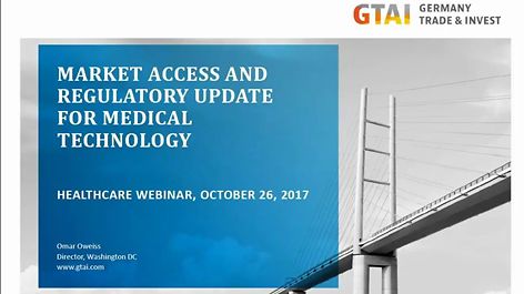 WEBINAR 2017 - Stream | Market Access and Regulatory Update for Medical Technology